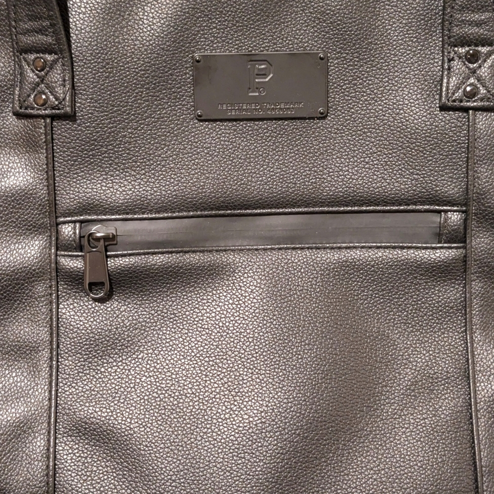 👜 Portland Gear Cascade Tote Black Leather NWT Portlandia Laptop Bag - Picture 3 of 10